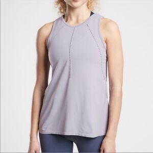 Athleta Foothill Women's Sleeveless Lavender Gray Tank Top Perfora Size Medium